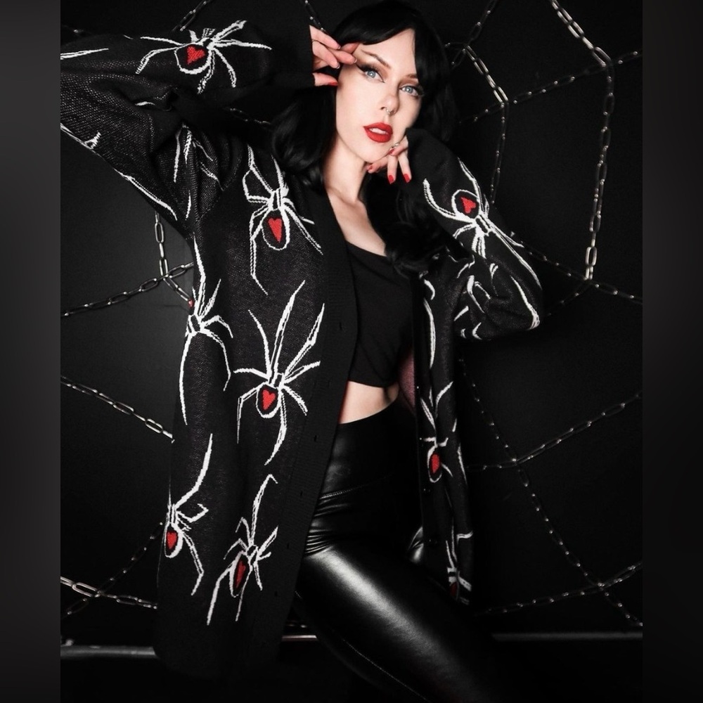 FOXBLOOD X ELIZA SIDNEY SPIDER CARDIGAN